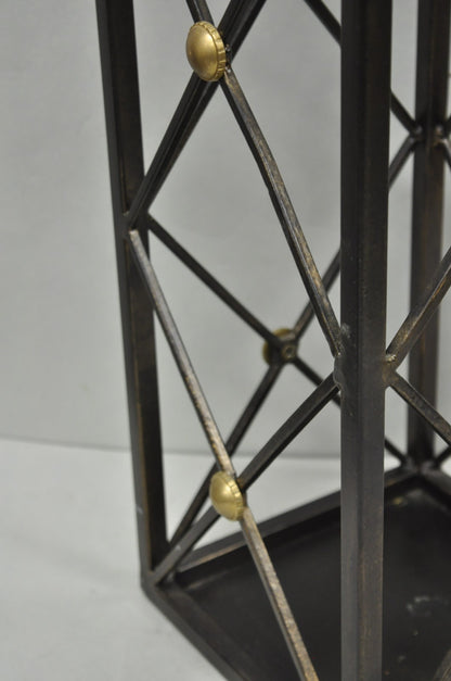 Contemporary Italian Neoclassical Style Iron X- Form Umbrella Cane Stand