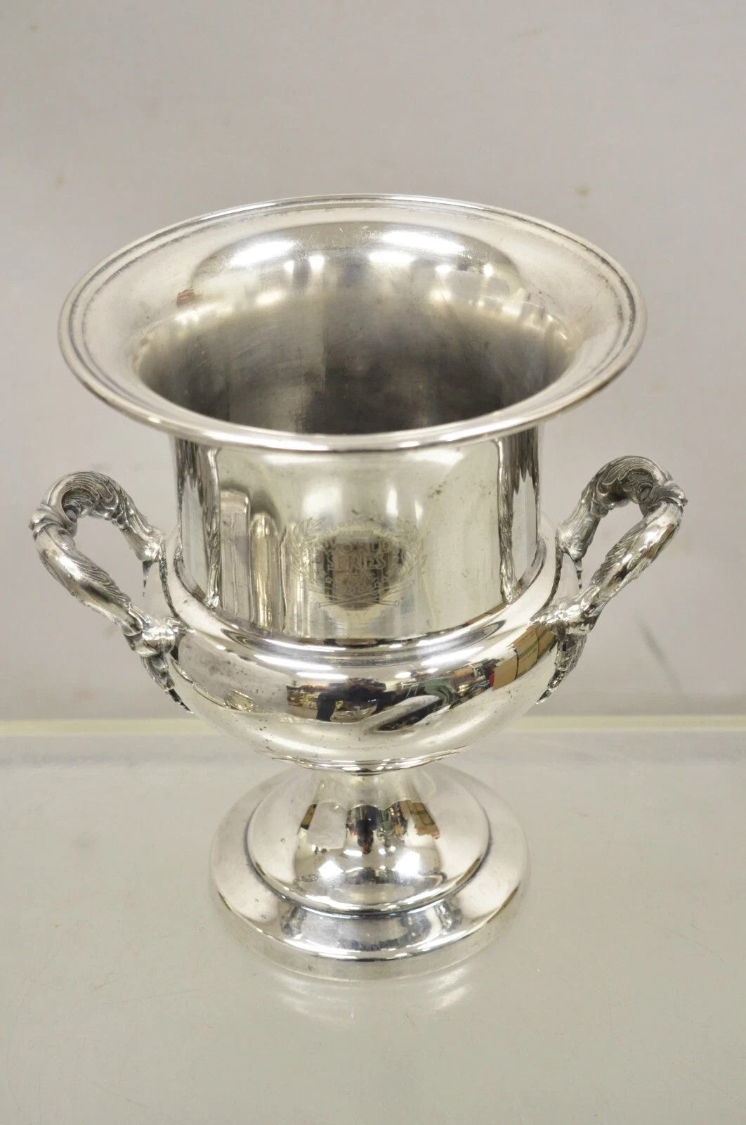 All State World Series Challenge 82 Baseball Silver Plated Trophy Cup Ice Bucket