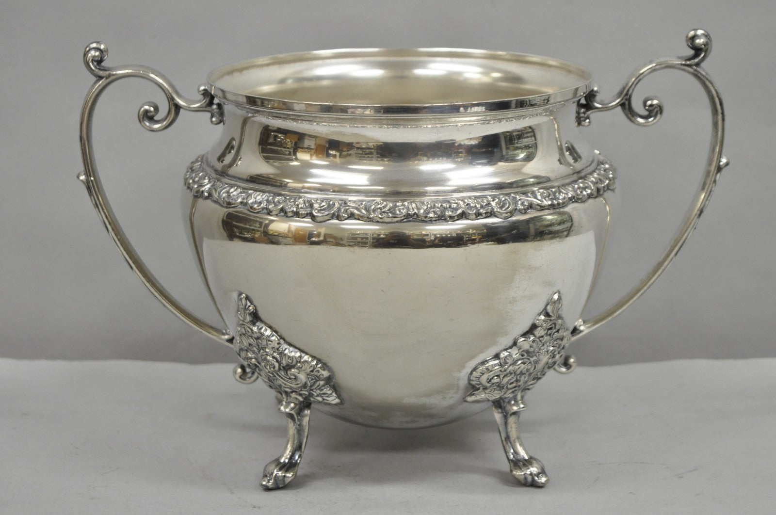 Vintage Victorian Silver Plated Twin Handle Tureen Bar Champagne Chiller Bucket