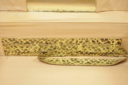 Vintage Mid Century Modern Faux Python Snakeskin Travel Toiletry Case Suitcase