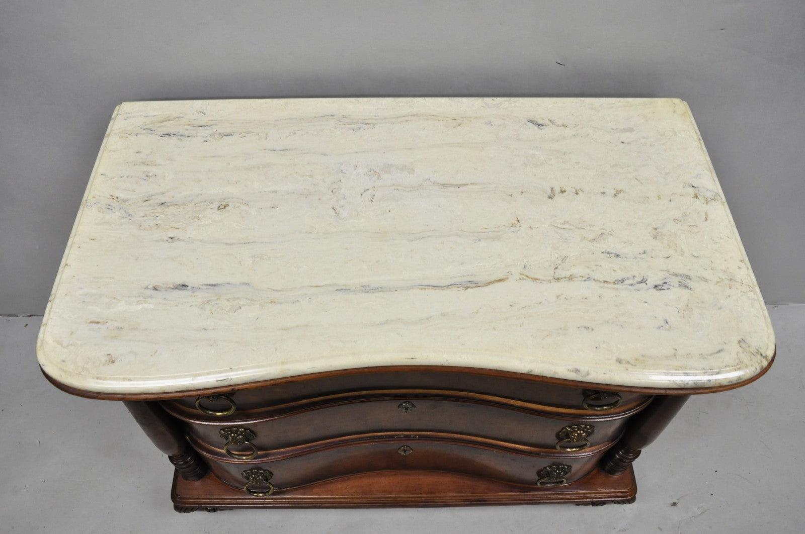 Pulaski Sagamore Hill Victorian Cherry Wood Marble Top Commode Nightstand Chest