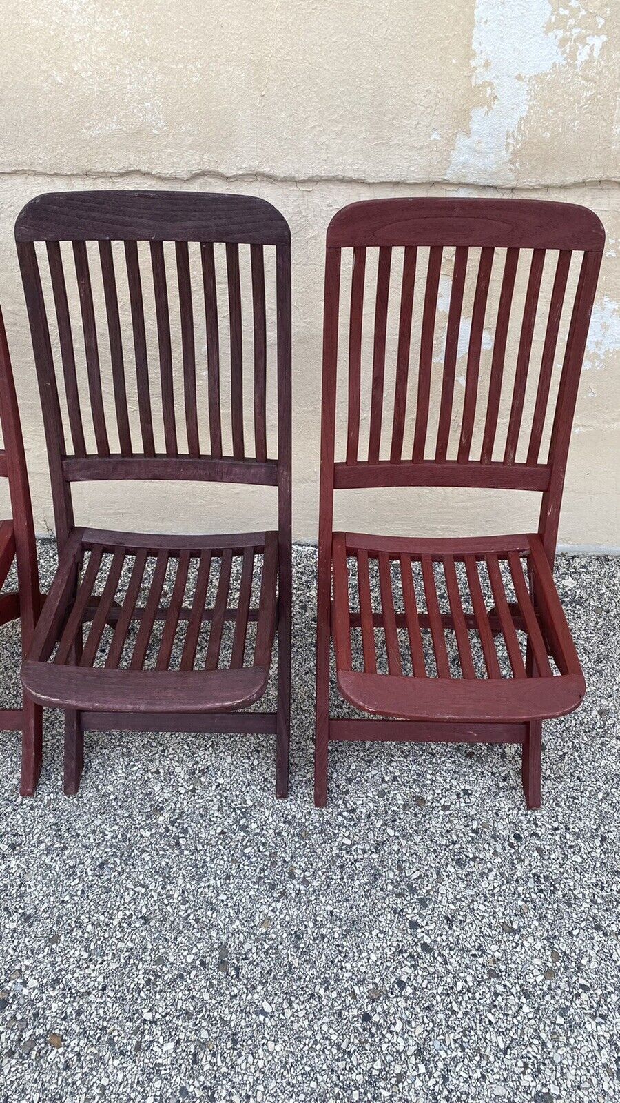 Outdoor Classics Distinctive Teak Wood Folding Chairs - Set of 4