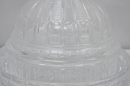 Shannon Design of Ireland Round Clear Cut Crystal Capitol Dome Cake Plate Stand