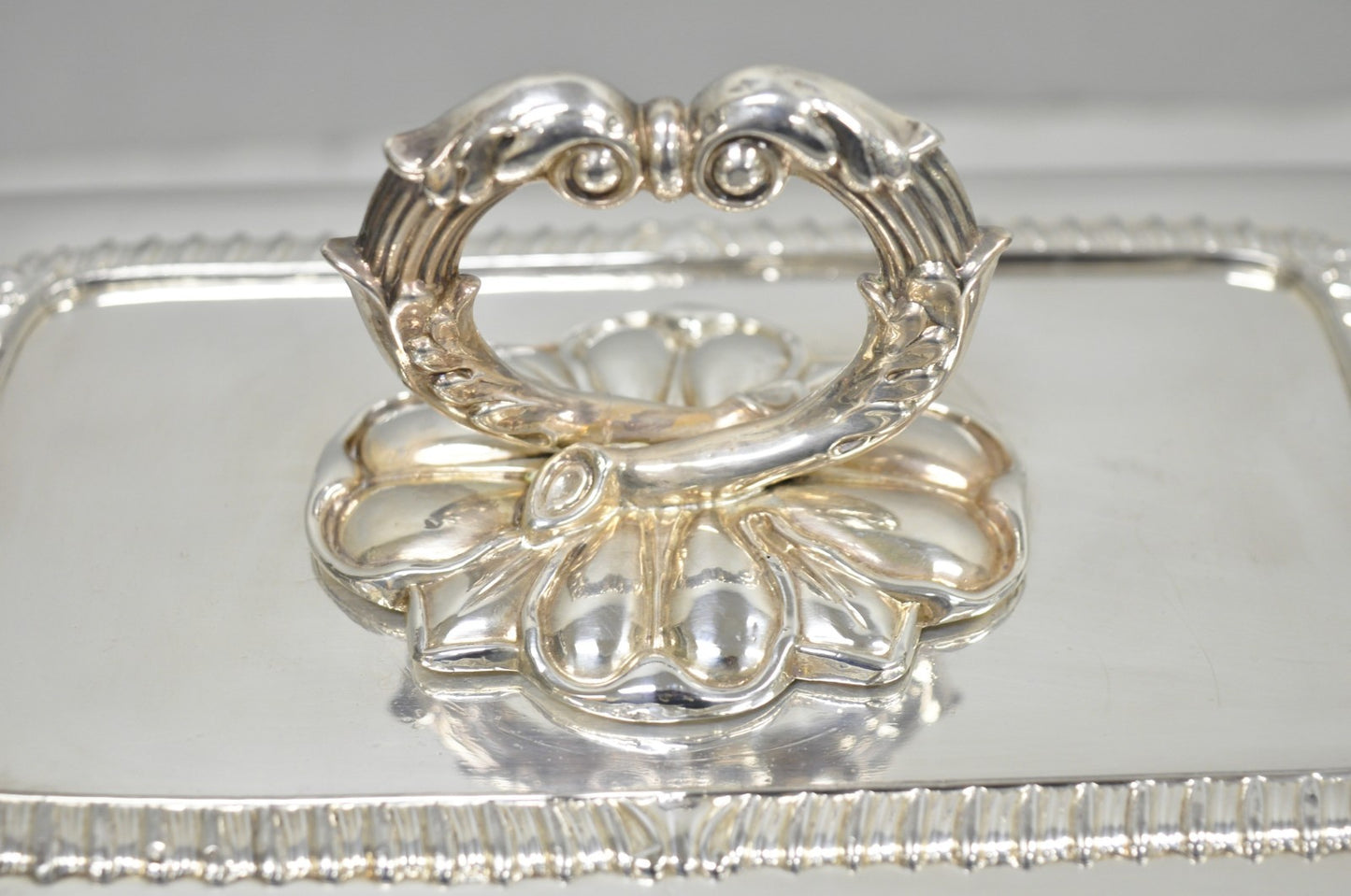 Antique English Regency Georgian Silver Plated Covered Chafing Serving Dish