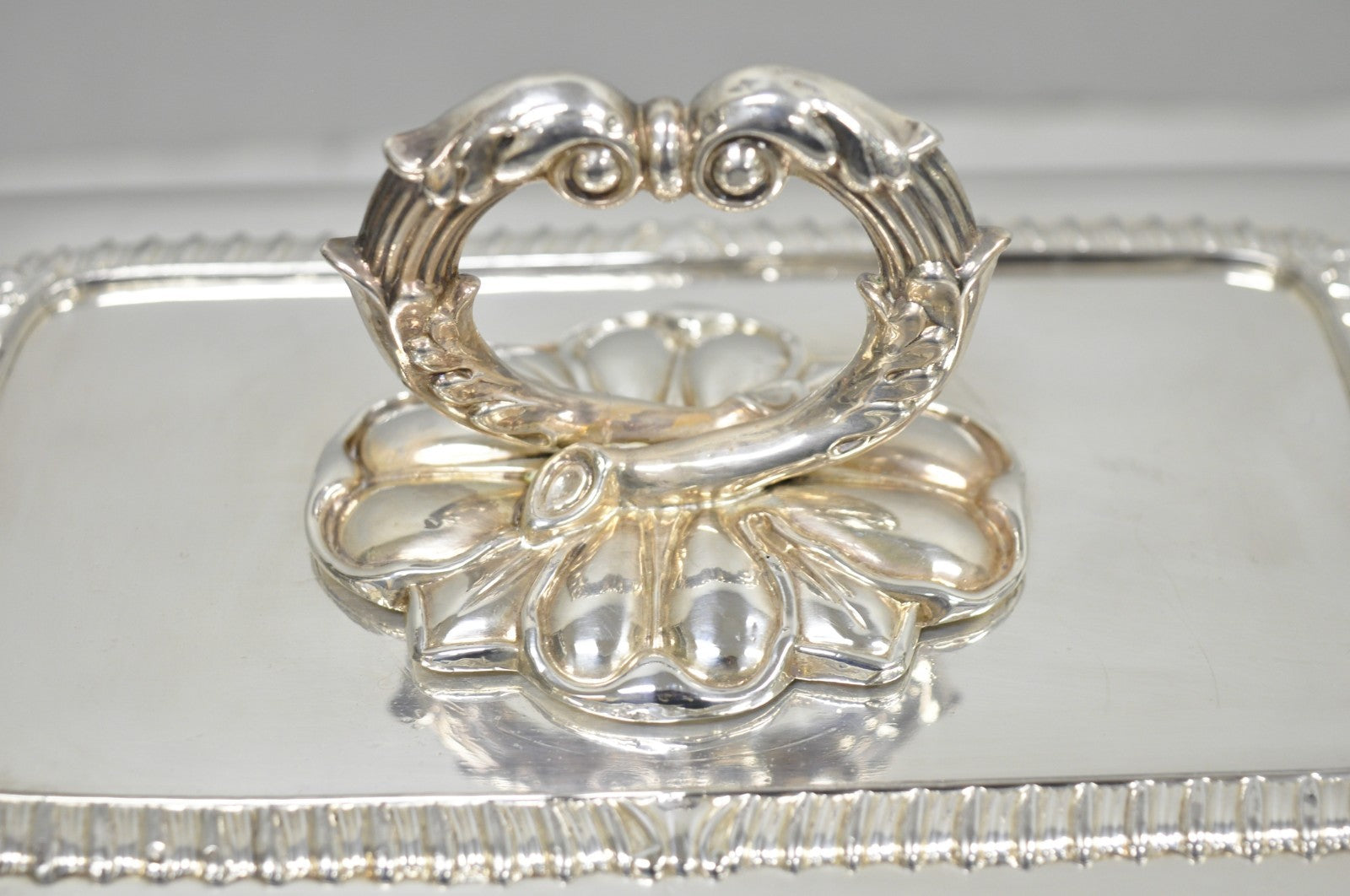 Antique English Regency Georgian Silver Plated Covered Chafing Serving Dish