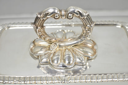 Antique English Regency Georgian Silver Plated Covered Chafing Serving Dish