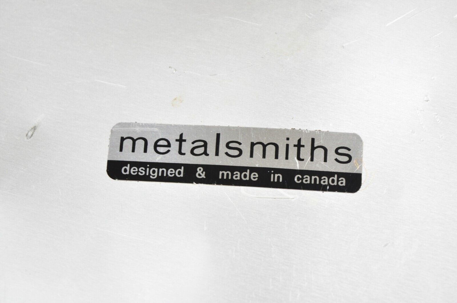 Vintage Retro Modern Aluminum Metal Wastebasket Trashcan by Metalsmiths