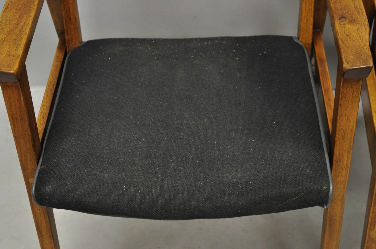 Vintage Boling Chair Co Mid Century Modern Walnut Lounge Arm Chairs (A) - Pair