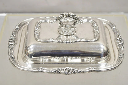 Vintage Gorham Black Starr Silver Plated Lidded Vegetable Serving Platter Dish