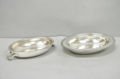 Vintage Modern Silver Mfg Co Silver Plated Twin Handle Vegetable Serving Dish