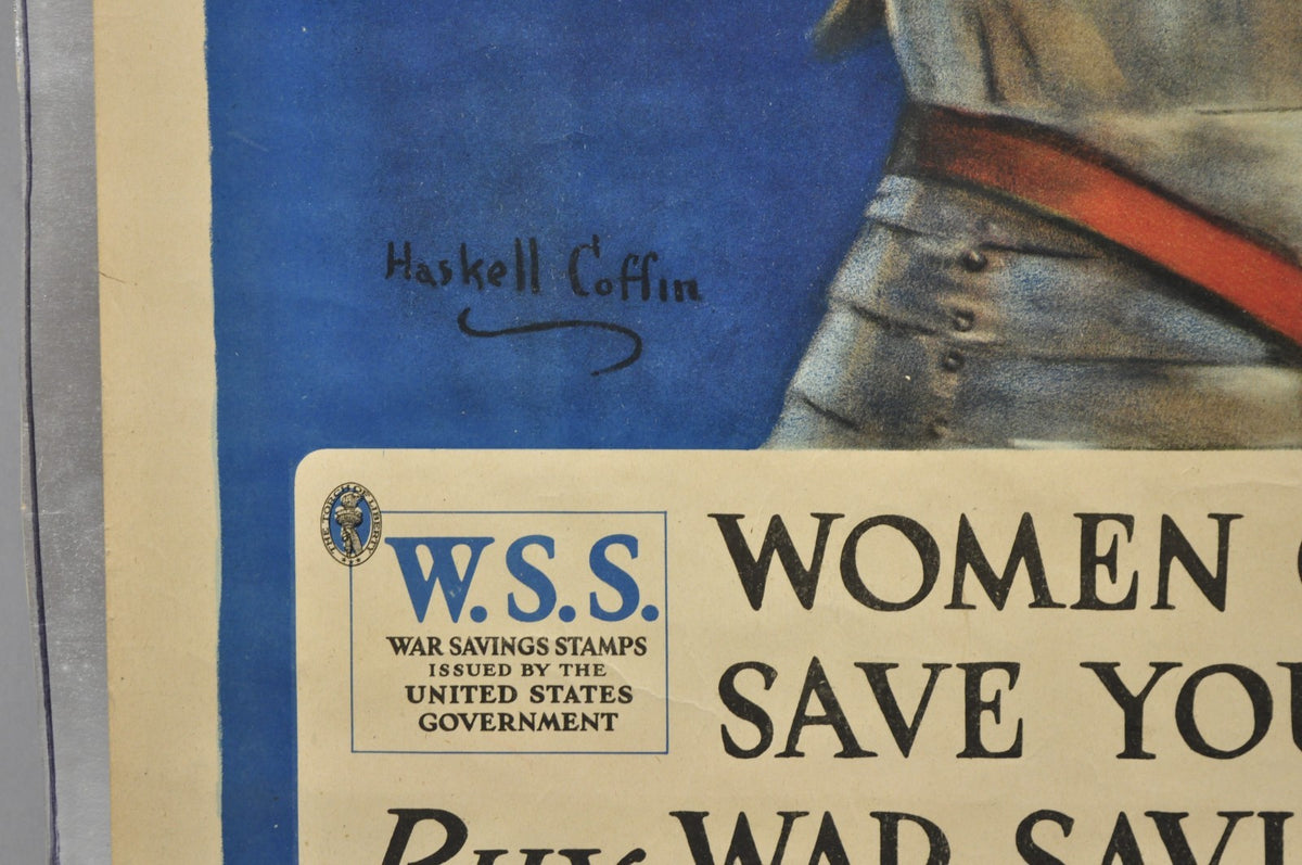 Original 1918 WWI Poster 'Joan of Arc Saved France' by William Haskell Coffin