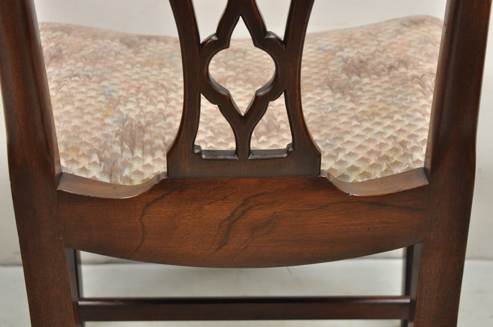 Antique Chippendale Georgian Style Carved Mahogany Dining Side Chairs - Set of 6