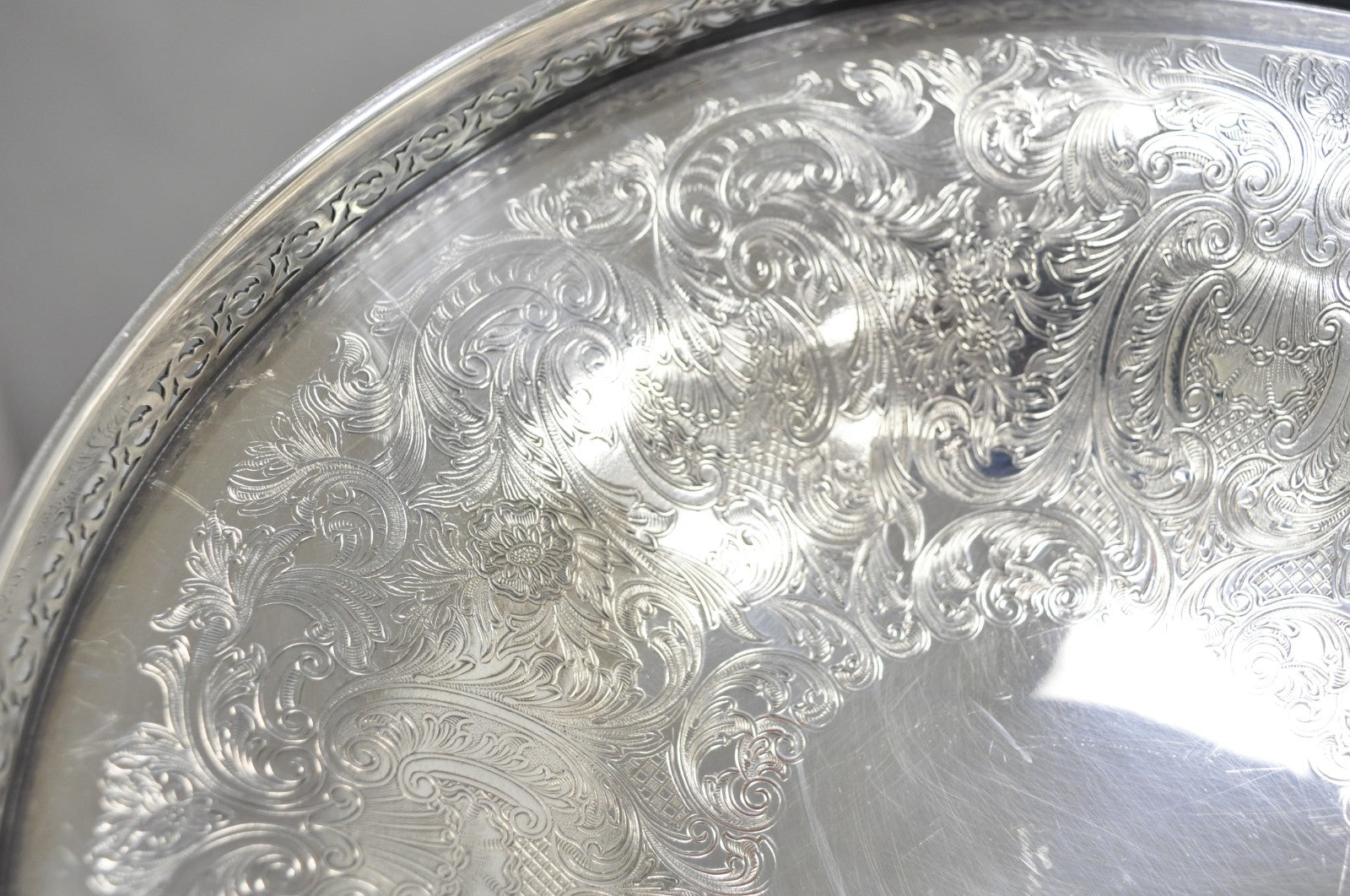 Vintage Barker Ellis England Silver Plated Pedestal Compote Tazza Candy Dish