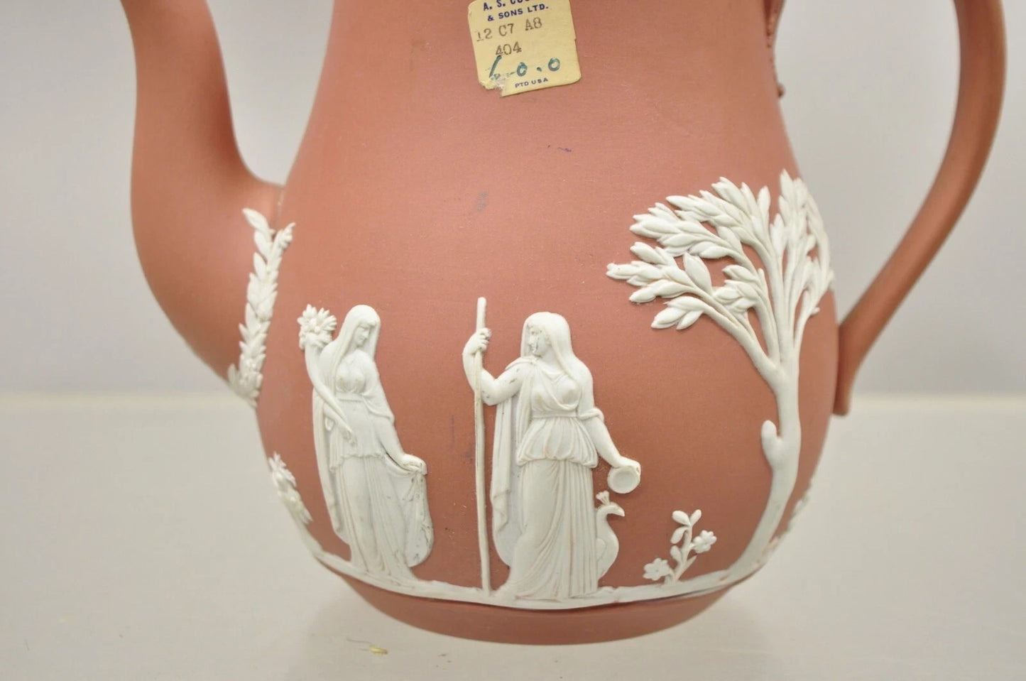 Wedgwood Terracotta Jasperware Miniature Tea Set Demitasse Cup & Saucer 14 pcs