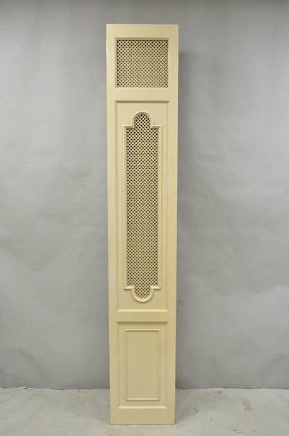Vintage Lrg Hollywood Regency 92" Tall 6 Panel Bone Lacquer Room Divider Screen
