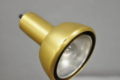 Vintage Mid Century Modern Small Brass Architects Drafting Desk Lamp by Electrix