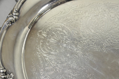 Vintage Reed & Barton 1820 Victorian Silver Plated Oval Serving Platter Bar Tray