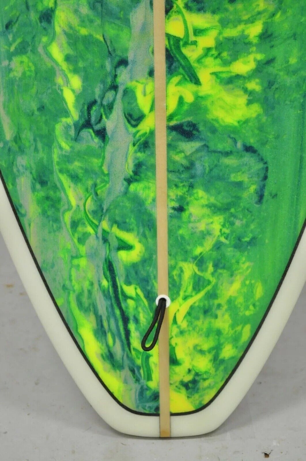 Jeff Clark Signed Global Glassing Green Marble Mavericks Big Wave Guns Surfboard