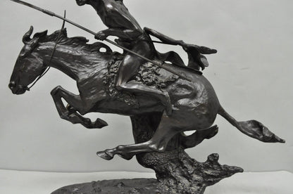 Frederic Remington "Cheyenne" Lost Wax Cast Bronze Native American Sculpture