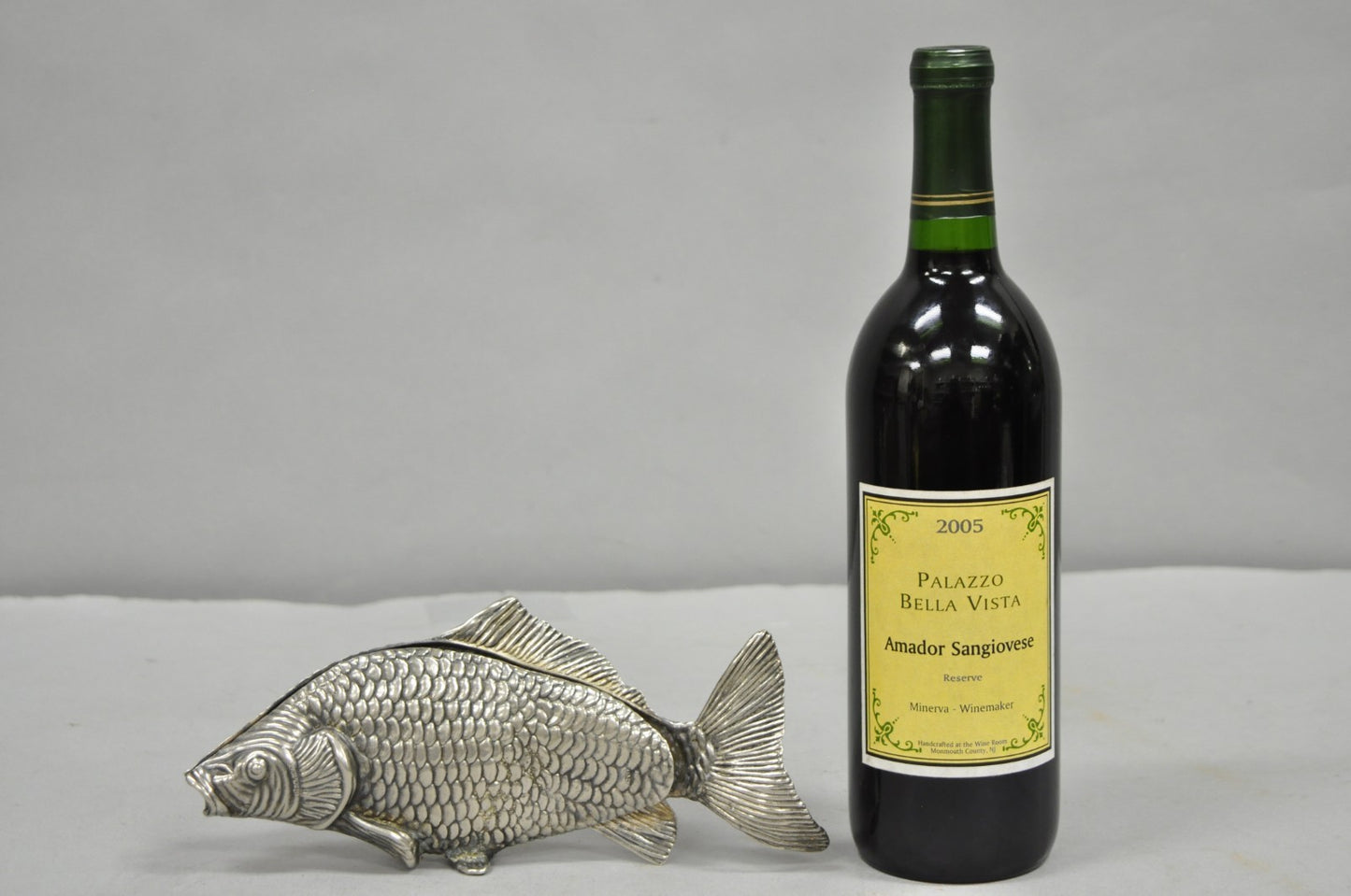 Vintage Italian Hollywood Regency Silver Plated Figural Koi Fish Napkin Holder