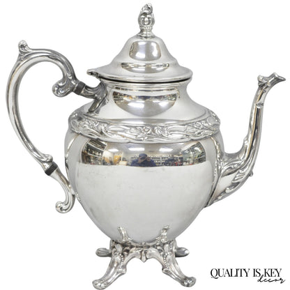 Vintage Rogers & Bro "Exquisite" 4602 Victorian Silver Plated Coffee Pot Teapot