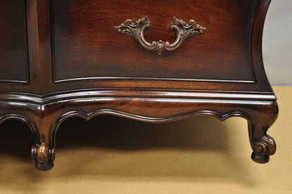 Vintage J. Zonan French Regency Mahogany Marble Top 12 Drawer Triple Dresser