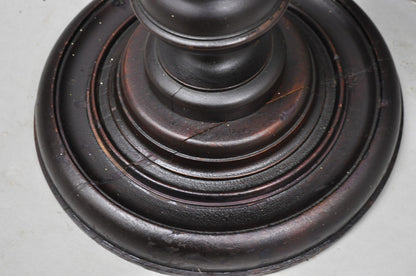 Antique French Renaissance Maiden Bust Column Mahogany Pedestal Plant Stand