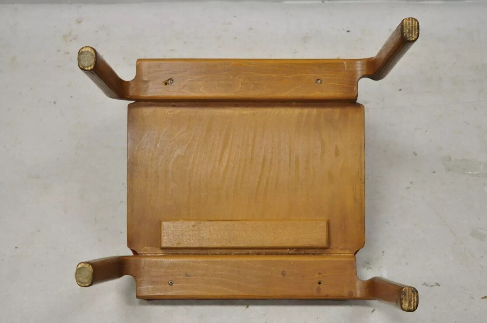 Mid Century Modern Sanders Bentwood Orange Stacking Dining Side Chair