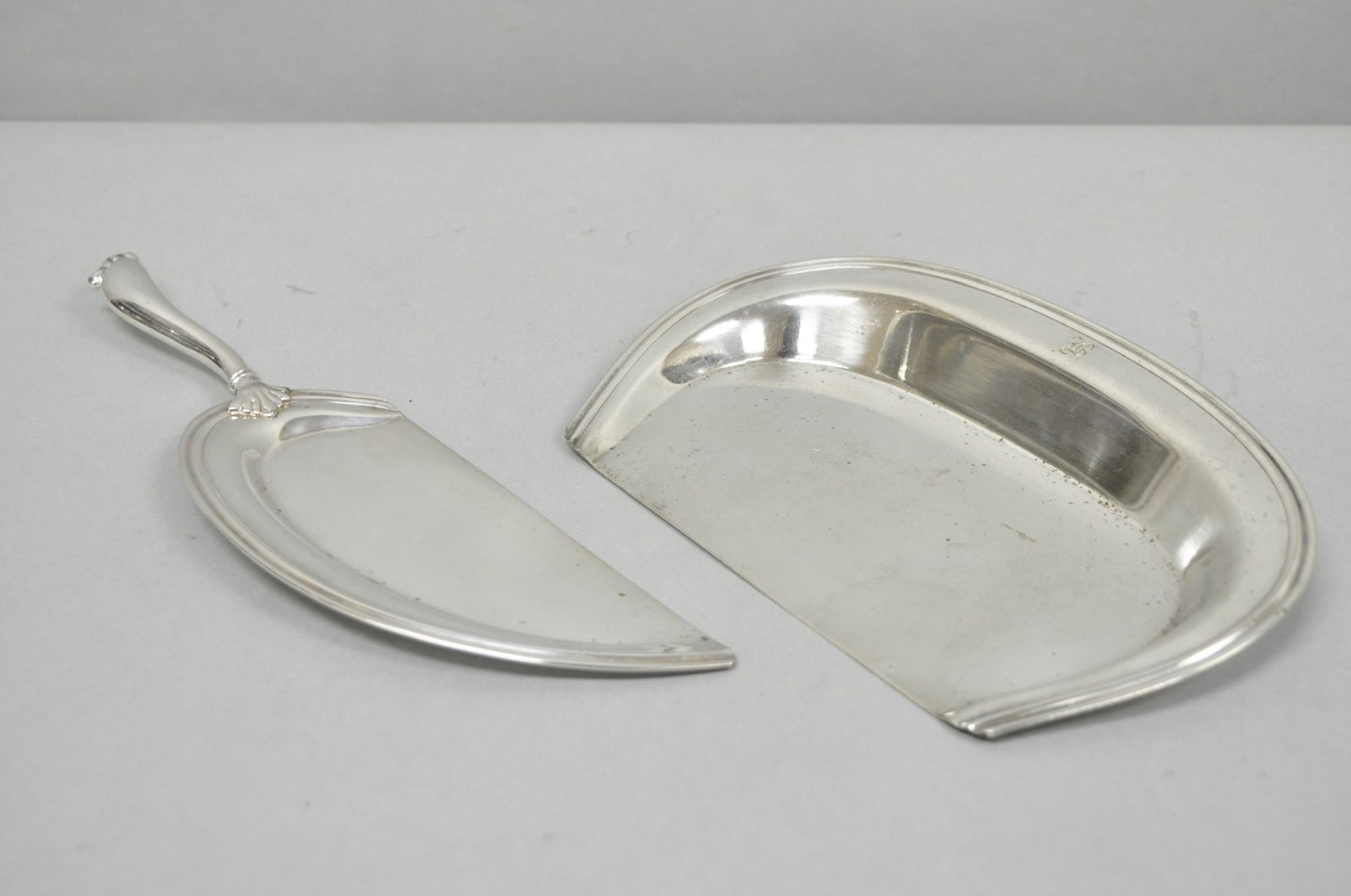 Vintage Bernard Rice's Sons Inc Silver Plated Crumb Catcher Silent Butler Set