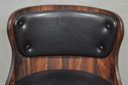 Vintage Daystrom Mid Century Modern Faux Rosewood Laminate Swivel Barstool Chair