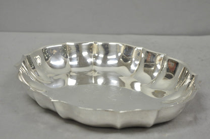 Vintage FB Rogers Regency 612 Silver Plated Oval Scalloped Serving Dish Bowl