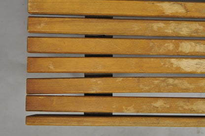 Vintage Mid Century Modern 36" Wood Slat Bench Coffee Table Side Table - a Pair