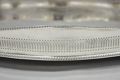 Vintage William Adams Sheffield England Edwardian Silver Plated Scalloped Tray