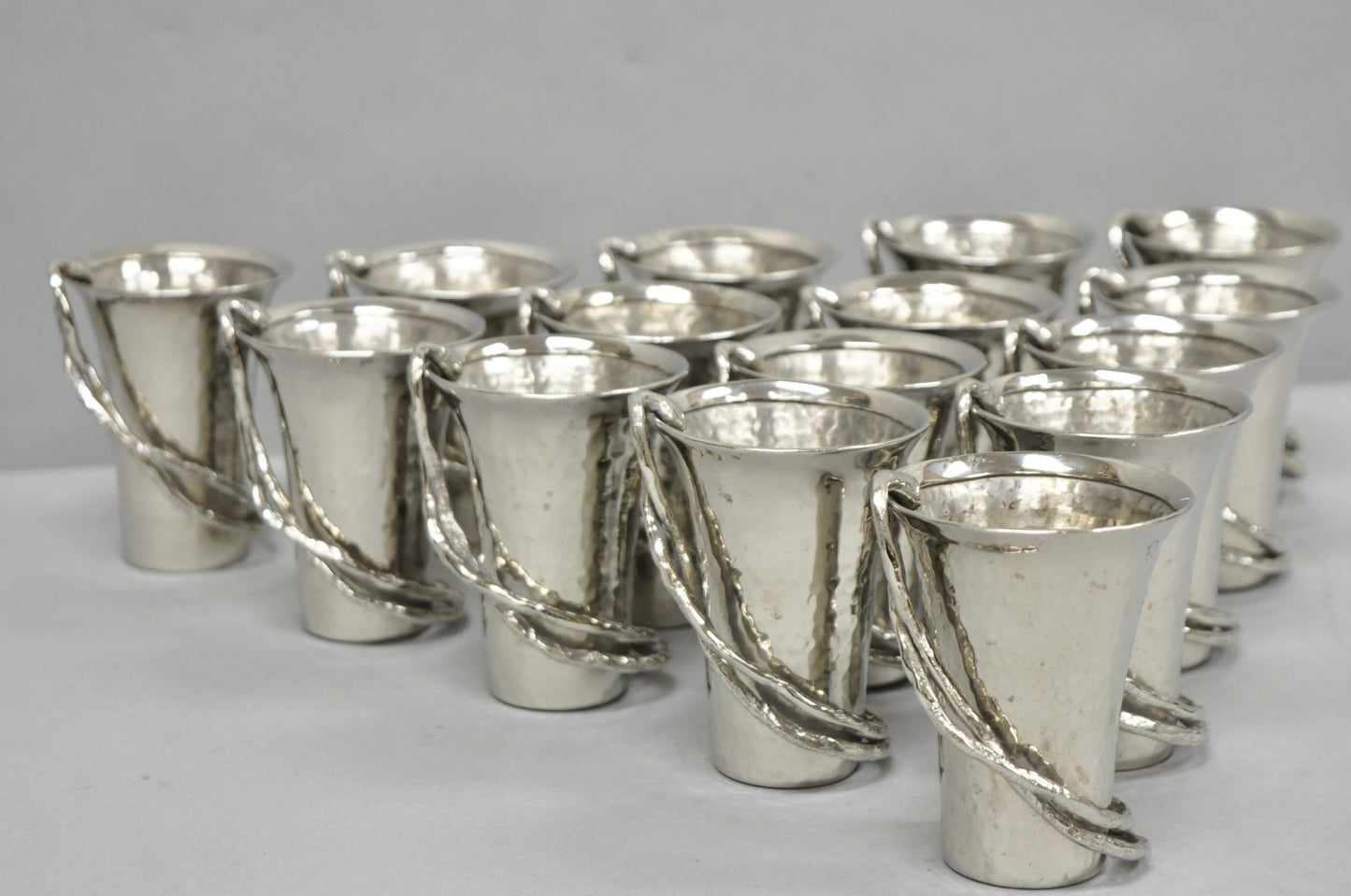 Michael Aram Wisteria Collection Hammered Nickel Silver Plated Small 4" Vase