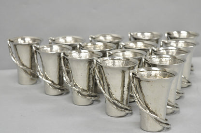 Michael Aram Wisteria Collection Hammered Nickel Silver Plated Small 4" Vase