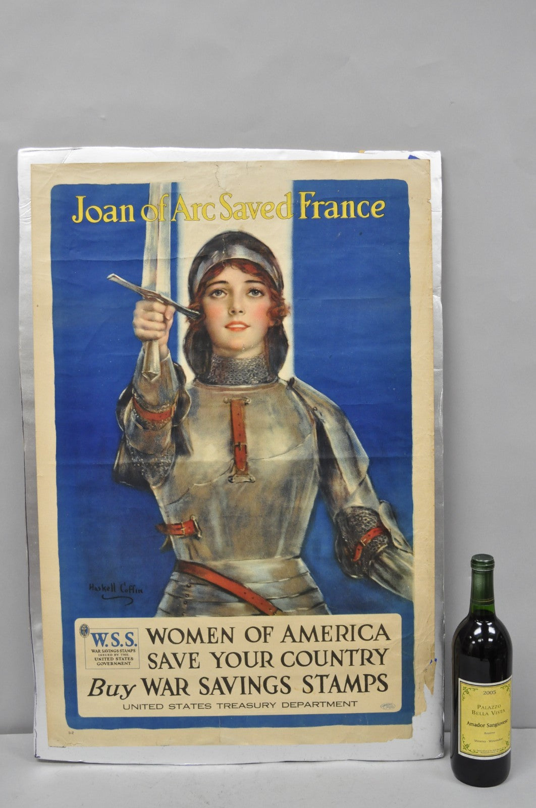 Original 1918 WWI Poster 'Joan of Arc Saved France' by William Haskell Coffin