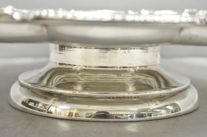 Vintage Victorian Silver Plated Lazy Susan Revolving Serving Platter Party Tray