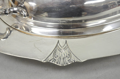 Vintage Victor SP Co Art Deco Silver Plated Covered Vegetable Serving Dish