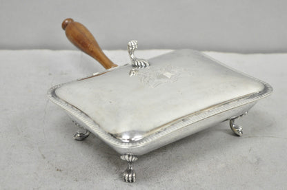 Vintage Sheffield English Victorian Silver Plated Silent Butler Crumb Catcher