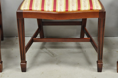 Vintage Sheraton Federal Mahogany Shield Back Dining Room Chairs - Set of 6