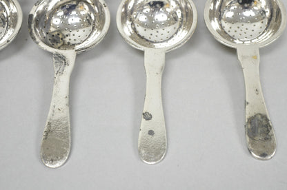 Antique D.W. Haber & Son NY Silver Plated Victorian Tea Strainer - Set of 6