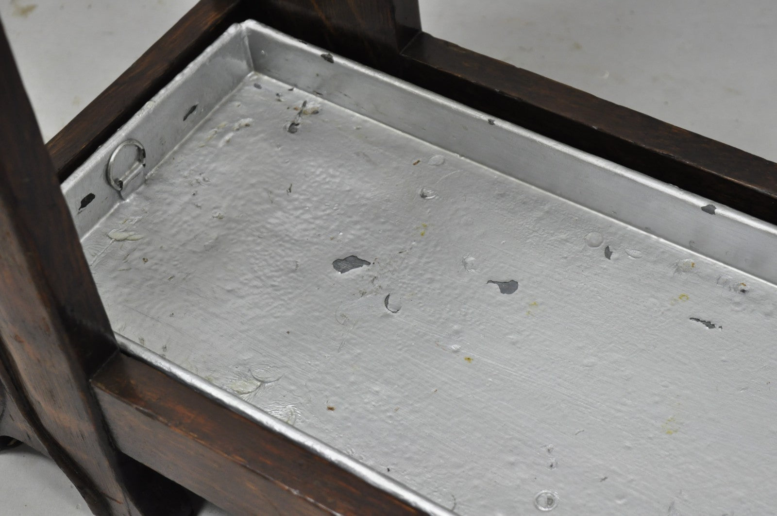 Antique Arts & Crafts Oak Wood Relief Carved Flower Umbrella Stand by MI Chair