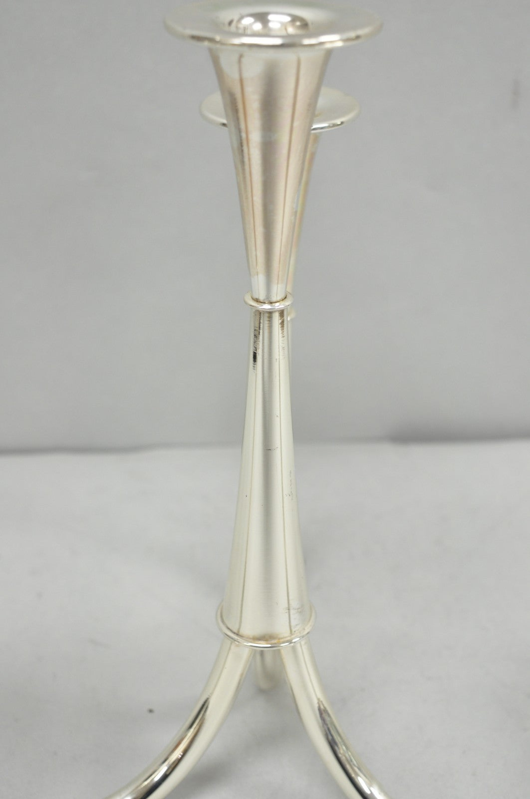 Vintage Wilhelm Wagenfeld for WMF Silver Plated Modern Candelabra Candle Holder
