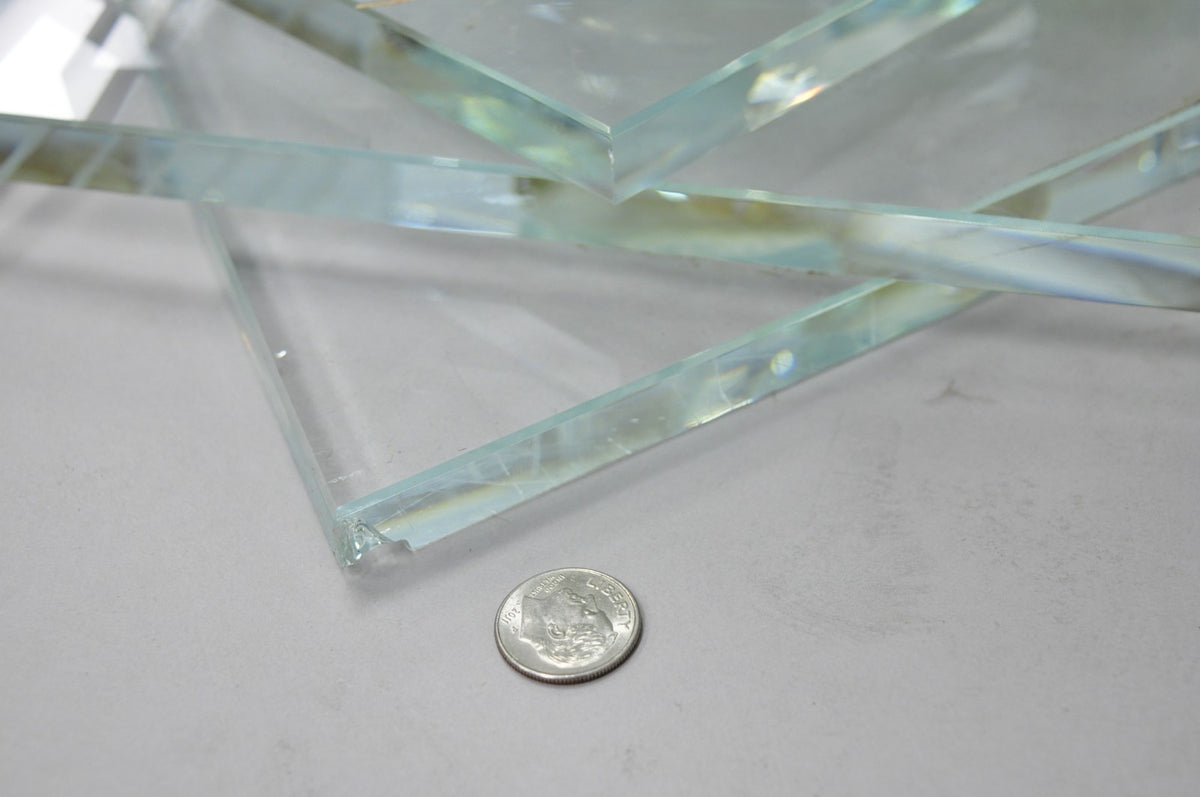 Vintage Mid Century Modern Stacked Glass Skyscraper Round Accent Side Table