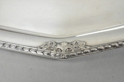 Vintage Poole 8093 Victorian Silver Plated Narrow "Boat Form" Trinket Dish
