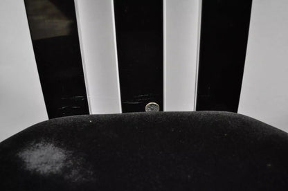 Vintage Black and Clear Lucite High Back Sculptural Dining Chairs - Set of 4