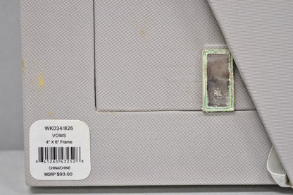 Lauren Ralph Lauren "Vows" Silver Plated 4x6 Wedding Photo Picture Frame