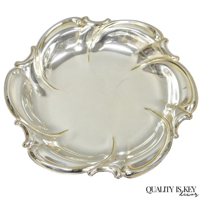 Vintage Caravelle Victorian Style Silver Plated Scalloped Serving Dish Bowl