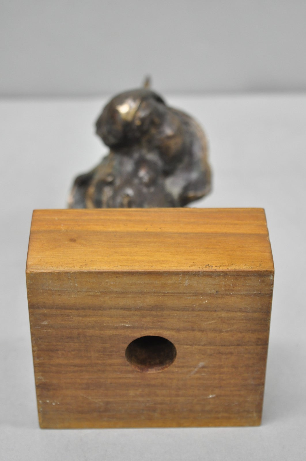 Vintage Elbert Weinberg "Scroll" Bronze Brutalist Abstract Sculpture Figure