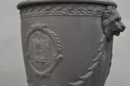 Warren Kessler French Neoclassical Empire Black Basalt Large Urn Table Lamp